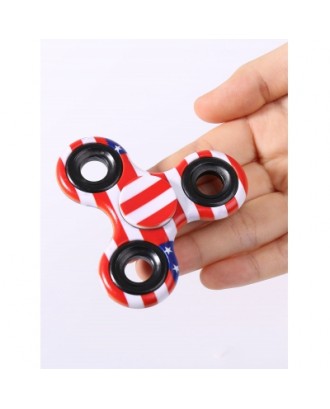Stress Relief Fiddle Toy Camouflage Leopard American Flag Print Finger Spinner