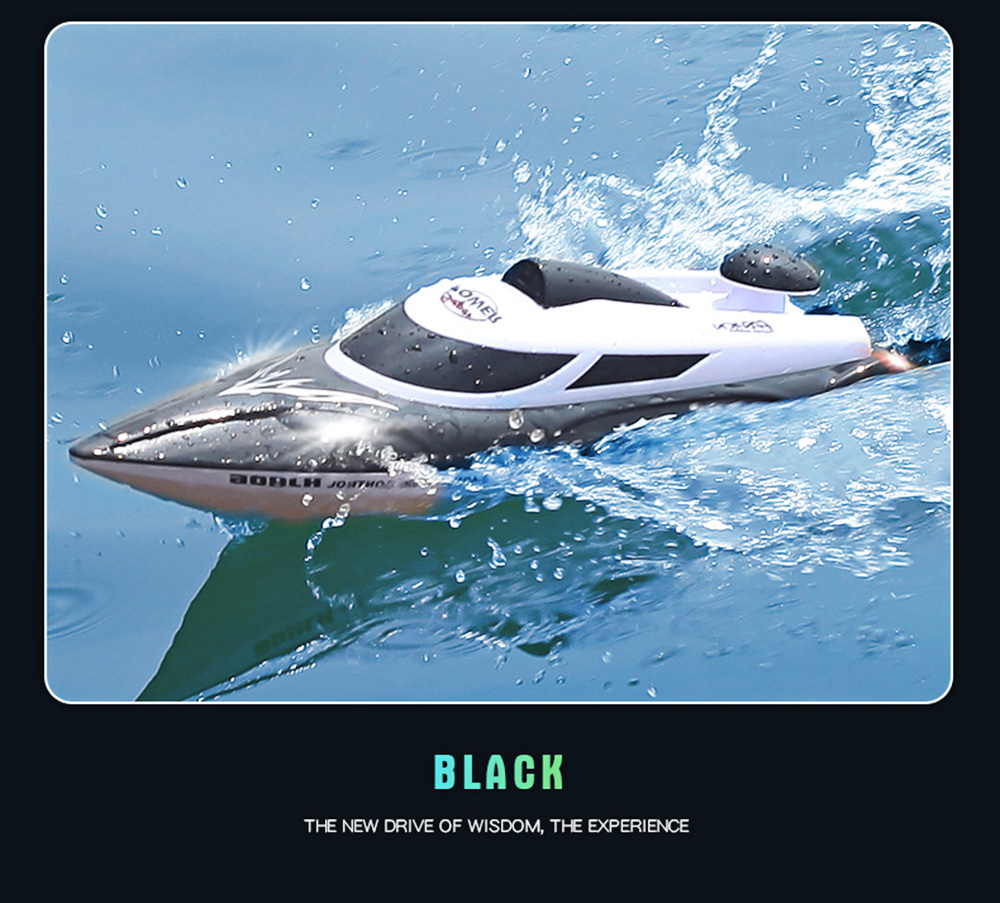HJ806 2.4G RC Boat 200 Meters Control Distance / Cooling Water System / 35km/h High-speed - Black
